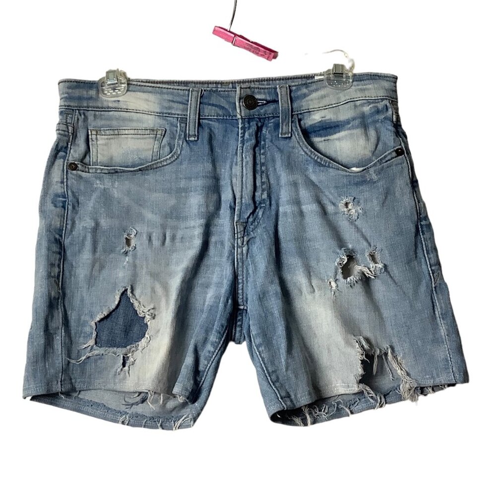 EXPRESS Denim Jean Distressed Slim Stretch Shorts Men Size 30 Pockets‎ Stretch